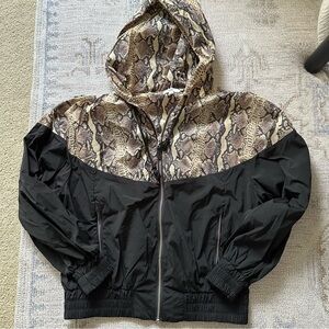 LPA Colorblock Windbreaker in Snakeskin & Black Size XS